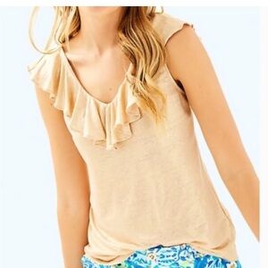 Lilly Pulitzer Alessa Linen Top (T1)